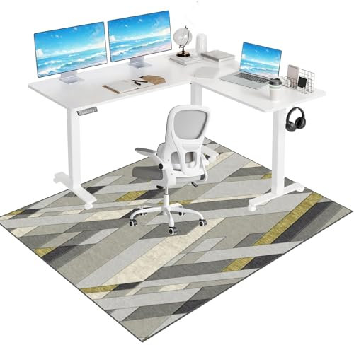 Tapis Chaise de Bureau, 100 x 140 cm Tapis Gaming sol pour Sols Durs, Tapis protège-Sol pour Chaise de Bureau, Tapis de Protection de Sol Antidérapant, Protège sol Sous Chaise, Tapis pour Fauteuil