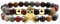 Zircobic Gotisches Totenkopf Doppel-Layer Armband Mit 8mm Perlen, Natürlichem US Bild-Jaspis Und Zirkonia Für Stilvolle Männer - YA5150