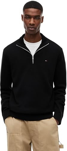 Tommy Jeans Herren Pullover mit Reißverschluss Light mit Stehkragen