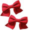 2pcs Bow Haarspangen Kleine Haarspangen Bow Haarschmuck für Frauen Mädchen (Rot)