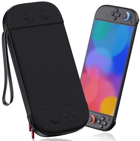 STARTRC GAMES Slim Tasche für Nintendo Switch 2 (2025), Reise Hartschalenkoffer für 12 Spielekassetten, Schutzhülle für Switch 2 Konsole und Spielezubehör - Schwarz