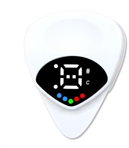 lerwliop Cutter Guitar Pick Punch 6mm Plectrum With 12 Equal Temperaments Efficient Tuning ABS Guitar Tuner Rechargeable