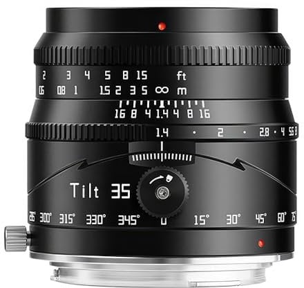 TTartisan Obiettivo F1.4 APS-C Tilt Shift da 35 mm per Canon RF, grande apertura e messa a fuoco manuale, compatibile con fotocamere Canon RF R7, R10, R50, R100, ecc.