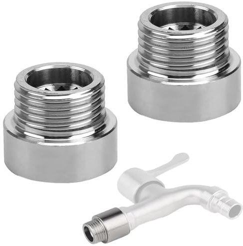 2 Stück Hahnverlängerung,1/2 Zoll x 10 mm Außengewinde Brauseschlauch Adapter,DN15 Gewindeverlängerung,Edelstahl Verlängerung Fitting,für Wasserhähne Eckventile Duschköpfe,Wasseranschluss
