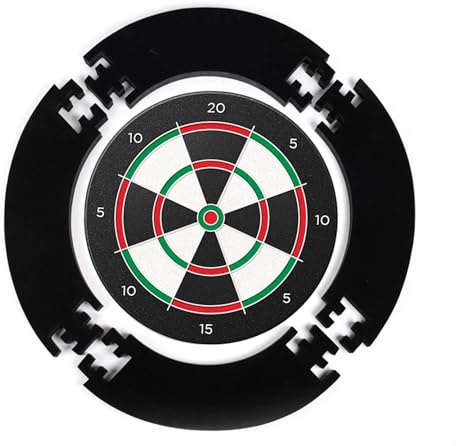 Dartscheibe Schutzring, 5-Teiliger Dartscheibe Surround, Dart Catchring Surround, Eva Dartscheiben Umrandung, Wandschutz Ring, Dart Catcher Ring Für Die Wandschutz Backboard Protection (Schwarz)
