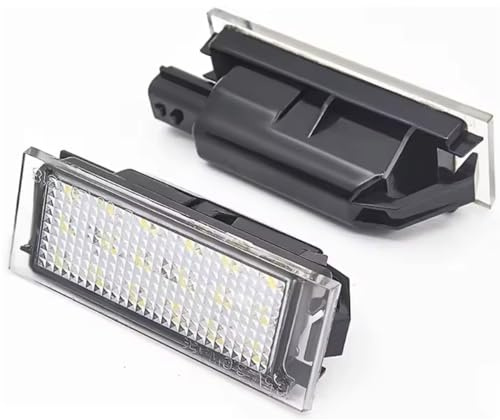 TitanAuto 2pcs LED Number Plate Light Compatible for Renault Clio Laguna 2 Megane 3 Twingo Master Vel Satis Wind Trafic Twizy Error Free 6000K WaterProof Rear License Plate Light Pack 2