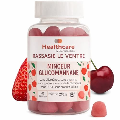 Gommes au glucomannane de konjac | Saveur fruits rouges naturelle | Pour les routines de contrôle et de bien-être | À prendre avant les repas | Sans sucre, gluten, lactose ni allergènes | 42 gommes
