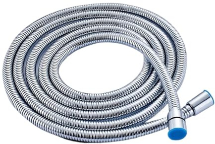 Tubo Flessibile For Doccia In Acciaio Inossidabile Ad Alta Densità Argento Da 3,0 Metri For Acqua Con Rubinetto Comune Accessorio For Il Bagno