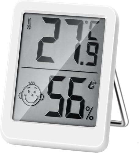 MOXYOY Digital Room Thermometer, Indoor Hygrometer With LCD Display, Temperature and Humidity Meter Humidity Monitor for Home, Office, Bedroom & Greenhouse