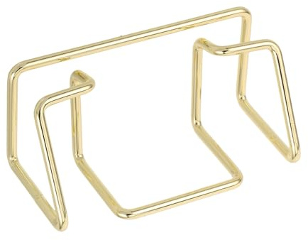 FIXOSHEE Iron Business Card Holder Desk Organizer Sturdy Metal Desktop Card Display Stand for Office Accessories Gold Finish for Efficient Workspace Management