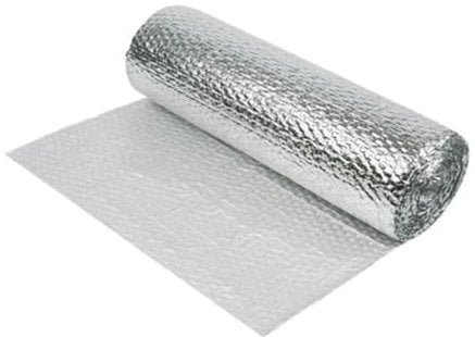 Yuzet 1.2m x 50m Silver Multi-Purpose Double Aluminium Bubble Insulation Foil. Loft, Wall, Home, Caravan, Attic, Garage, Roofs