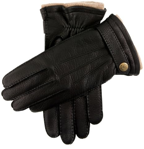 Dents Men's Cashmere Lined Deerskin Leather Gloves