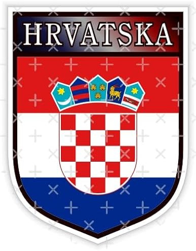 Aufkleber für Stoßstange, Motiv kroatisches Wappen, Hrvatska, 100 mm (4 Zoll)
