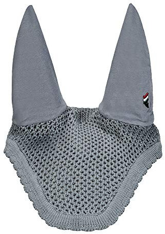 Equiline Fliegenohren Kim + Ken Farbe: grau mit Kordel individualisiert Größe: WB