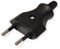 BACHMANN 900.002 Euro Flachstecker sw Schraubanschluss lose