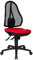 Topstar OP200G21 Open Point SY, Bürostuhl, Schreibtischstuhl, ergonomisch, Bezug rot, 111 x 48 x 48