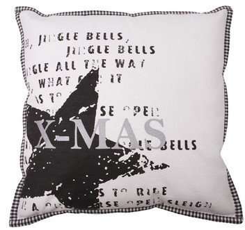 Mood Collection Kissen mit Weihnachtsmotiv, Bedruckt, 50 x 50 cm, grau
