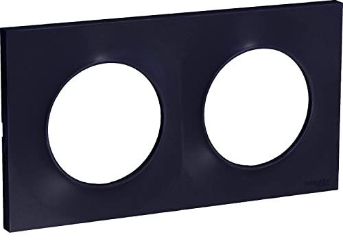 Schneider Electric - Odace Styl, plaque Anthracite 2 postes horiz./vert. entraxe 71mm - S540704