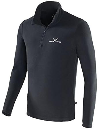 Black Crevice Herren Fleece Skirolli, schwarz/Silber, 3XL