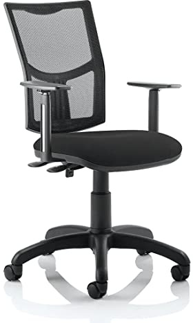 Dynamic KC0171 Eclipse II Lever Task Operator Mesh Back Chair with Height Adjustable Arms - Blue