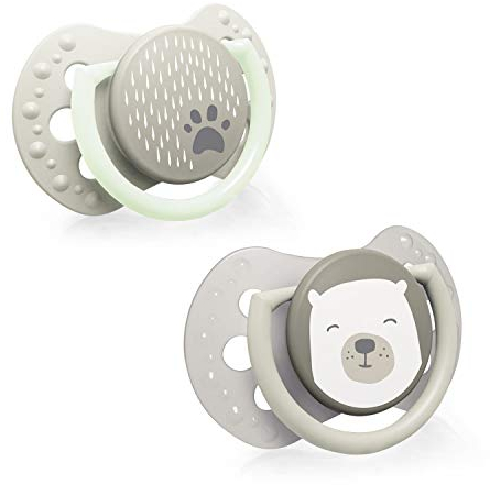 LOVI Schnuller 0-2 Monate, Silikon, BPA-frei, Buddy Bear Kollektion, 2 Stück