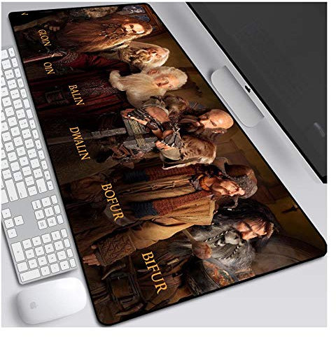 IGIRC Mauspad Das Hobbit 900X400mm Mauspad, Extended XXL große, professionelle Gaming-Mauspad mit 3 mm starker Unterseite, für Notebooks, PC, S