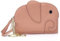 Aileder Leder-Schlüsselanhänger Geldbörse Designer Elefant Münzen Geldbörse Schlüsselkarten-Etui mit Schlüsselring für Frauen Damen Mädchen,Hellrosa
