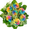 Blumenstrauß - Rainbow Strauß mit bunten Regenbogenrosen # Geburtstag # Regenbogen # Rosen