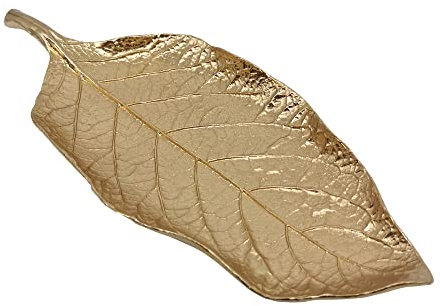 Coupelle à bijoux en étain en forme de feuille pour commode de Noël, anniversaire, mariage (feuille de mangue)