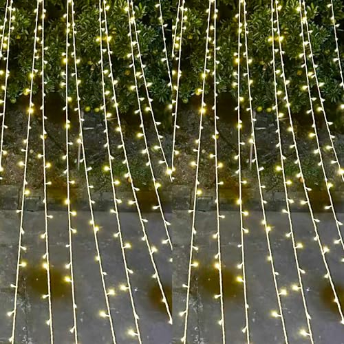 Led Lichterkette Außen und Innen, 30M 300 LED Lichterkette mit 8 Leuchtmodis, mit Stecker Lichterkette IP44 Wasserdich für Party Deko Weihnachten, Party Hochzeit,Spannung 31V, Warmweiß