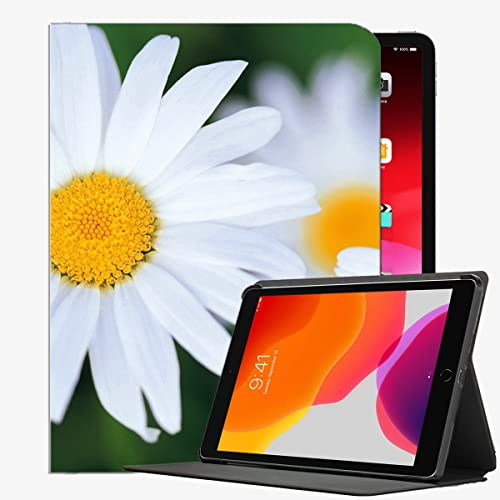 YENDOSTEEN Hülle für iPad Mini 5 2019 7.9 Zoll/iPad Mini 4 mit Apple Pencil Halter Auto Schlaf/Wach,Weiße Blumen Automatischem Schlaf/Aufwach