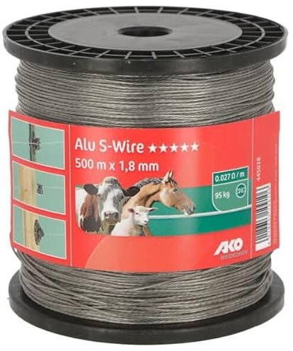AKO Drahtlitze, Aluminium, 500m Länge auf der Spule, 1,8mm Durchmesser, 445038