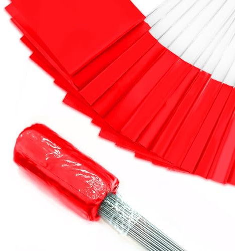 Zozen 100 Stück rote Markierungsflaggen, beschreibbar, 38,1 x 10,2 x 12,7 cm, Hofflaggen für Rasen und Bewässerung & Landschaft & Sprinkler & Vermessung & Hundetraining.