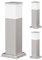 ledscom.de 3 Stück Wegelicht/Pollerleuchte POLLY für außen, IP44, 35 cm, edelstahl, 1x G9 max. 10W