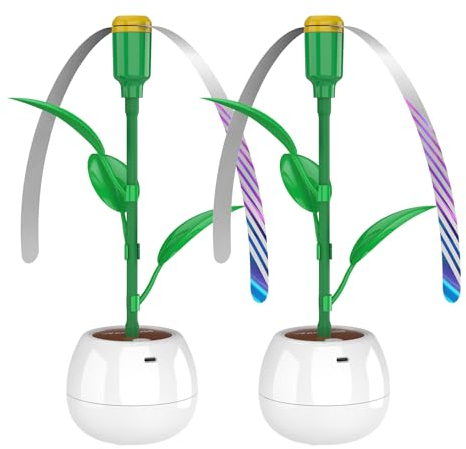 Ventilateur Anti Mouche 2PCS FANDLISS Chasse Mouche de Table Peut Être Suspendu pour Repousser Efficacement Mouches et Insectes, Convient pour Pique-niques, Patios, Fêtes, Barbecues