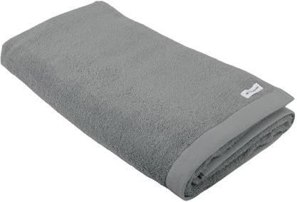 TOM TAILOR Saunatuch, 80x200 cm, 100% Baumwolle/ Frottier, mit zwei Aufhängern und Label mit Logo, COLOR BATH TOWEL Grau (Moody Grey)
