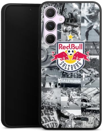 DeinDesign Premium Silikon Hülle kompatibel mit Samsung Galaxy A55 5G Handyhülle schwarz Case FC Red Bull Salzburg Red Bull Salzburg