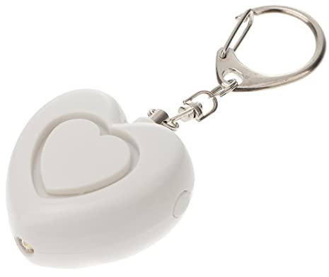 MERRYHAPY Alarme avec Lumière de Cœur pour Femmes Garçon et Filles et Personnes Âgées Alarme de Sécurité Portable Facile à Utiliser pour Situations d'urgence Couleur Rose