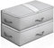 Leavans Unterbettkommode, 2 Stück Unterbett Aufbewahrungsbox mit Deckel, Faltbare Kleidung Aufbewahrung Unter Bett Aufbewahrungskisten für Kleidung, Bettdecken und Bettwäsche, Grau