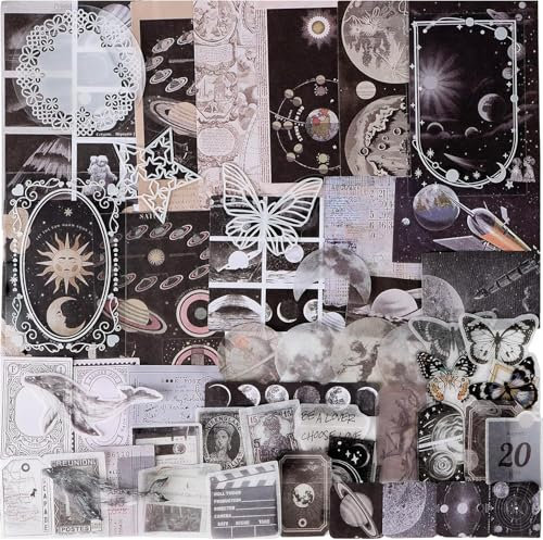 100 pezzi set di adesivi vintage per scrapbook, adesivi autoadesivi, carta artigianale vintage, per accessori scrapbook fai da te album journal notebook self design