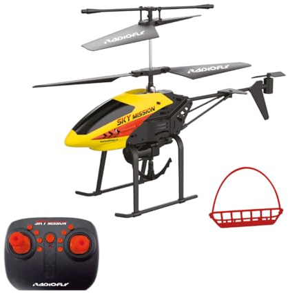 ODS - Radiofly, Sky Mission, Ferngesteuerter Hubschrauber für Kinder, Winde mit Behälterzubehör, 6 Funktionen, USB-Aufladung, Altersempfehlung + 8 Jahre