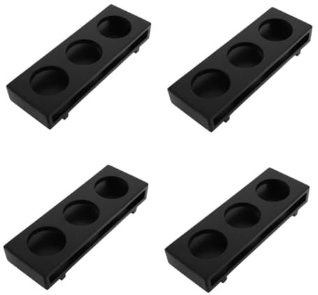 TOVINANNA 4 Stück Tablett mit ätherischen Ölen Diffusorständer für ätherische Öle für ätherische Öle aus Holz Nagellackhalter Duftschale Polierständer Diffusorgestell Black