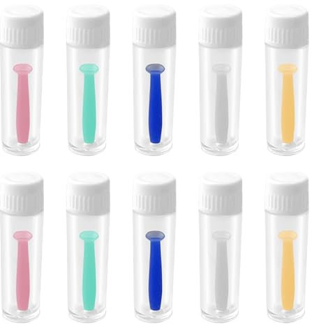 10 Stück Kontaktlinsen Einsetzhilfe,Kontaktlinsen Hilfe Zum Einsetzen,Kontaktlinsen Sauger Weiche Linsen,Kontaktlinsen Entferner,Kontaktlinsen Sauger,Mit Vorratsflasche,für Harte Und Weiche Linsen