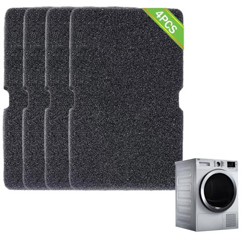 WLHFDC 4 Stück Trockner Filter 2964840100 für Beko/Grundig/Elektra Bregenz/Blomberg/Wäschetrockner Wärmepumpentrockner,Schwammfilter Filterschwamm Ersatzteil Kondenstrockner 240 x 150 x 10 mm