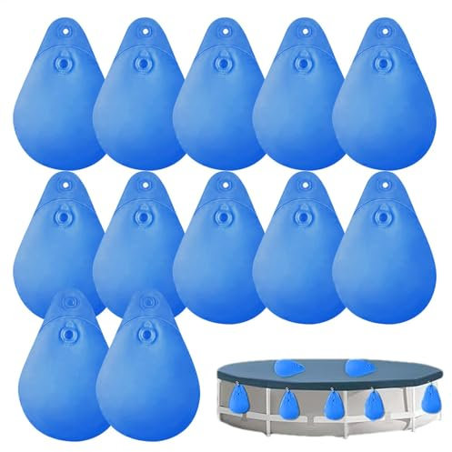 Reusable Pool Water Bags, 12x PVC Thickened Pool Weights Cover,13.46x8.98