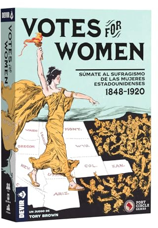 Devir - Votes for Women, Brettspiel, Spiel auf der 1. Welle des Feminismus, Spiel mit Freunden, Solitärspiel, Solitärmodus, ab 14 Jahren (BGVOTSP)