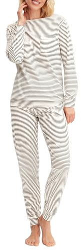 CALIDA Sweet Dreams Bündchen-Pyjama Damen Charm Cream 44-46