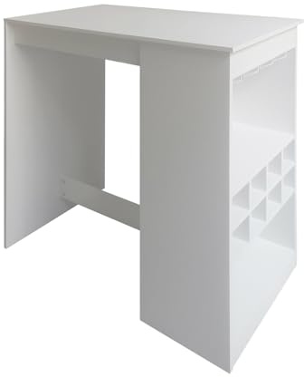 HTI living Küchenbar Lisa Weiß Bartisch mit Regal