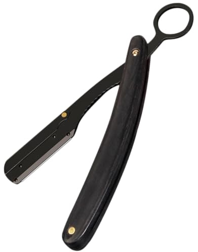 Ipetboom Holzgriff Rasiermesser Manuell Bart Rasierer Edelstahl Schutzhülle Komfortabel Handhabung Aufbewahrung Reisen Gebrauch Friseursalon