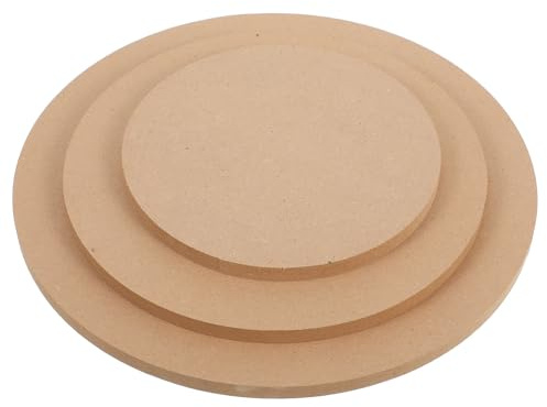 TOMETURE Set di 3 Stampi Rotondi in Legno per Ceramica, Piastra per Modellare Argilla, Base per Tornio da Ceramica Antiaderente e Impilabile, per Artigianato e Ceramisti